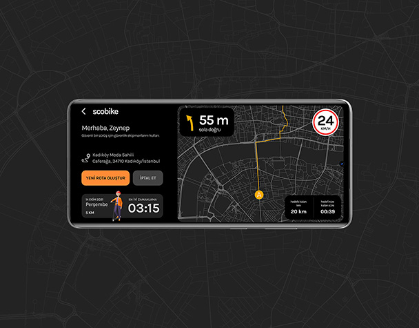 Scoobike interface design by Akif Bircan