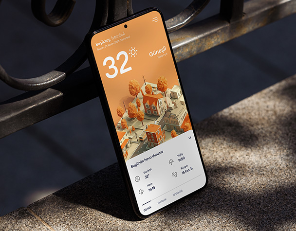 Weather forecast interface design by Akif Bircan
